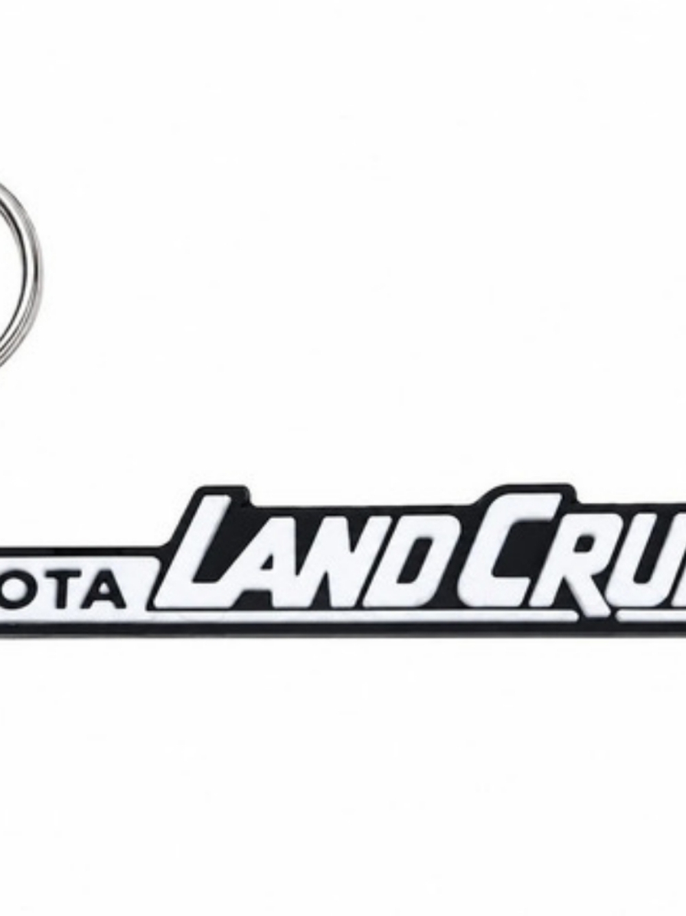 Toyota Land Cruiser Keychain Black & White